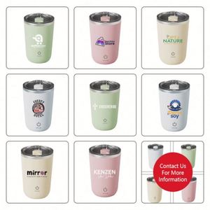 แก้วกาแฟอัตโนมัติสแตนเลส 304 พร้อมโลโก้สั่งทำพิเศษ แก้วน้ำนมไฟฟ้าแบบแม่เหล็กกันน้ำ เงียบไร้เสียง - Product Image 3