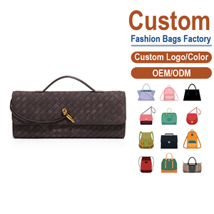 Customized Retro Style Women Bag Suede Touch PU <b>Leather</b> Hand Woven Underarm Bag Soft Velvet Fashionable Handbag Shoulder Bags - Product Image 1