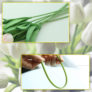 1pc <span class=keywords><strong>Fleurs</strong></span> <span class=keywords><strong>artificielles</strong></span> en PU, tulipes au toucher réel, <span class=keywords><strong>fleurs</strong></span> de tulipes pour mariage, fête, Pâques, décoration de printemps, décoration de la maison - Product Image 5