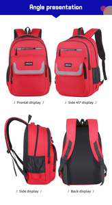 Sacs à dos unisexes en tissu Oxford imperméable avec port USB, motif dessin animé, pour ordinateur portable, toutes saisons, pour développeurs - Product Image 3