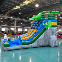 Ceyu Prix usine Toboggan aquatique gonflable Jungle à double piste avec bord ondulé, Lot de vente en gros
