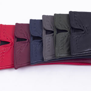 थोक क्लासिक सादे वास्तविक चमड़े के दस्ताने अल्ट्रा-सॉफ्ट लाइनिंग दस्ताने - Product Image 3