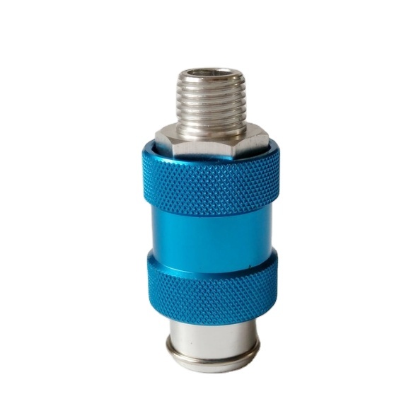 CNC Machining Custom  1/4" Thread Pneumatic Flow Control Manual Hand Slide Valve