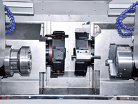 Torno CNC Automático de Alta Precisión de 6 Ejes HANSUN HTS-10-DIIY, Sistema Syntec CK0640, 12 Estaciones de Herramientas, Husillos Dobles