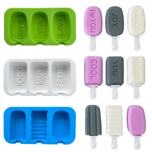 Moule à glaçons ovales en silicone de qualité alimentaire avec bâtonnets en bois, outils de fabrication, congélation rapide, facile à démouler - Product Image 2