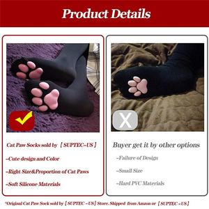 Vente en gros de coussinets de pattes de <span class=keywords><strong>chat</strong></span> mignons jeunes filles femmes bas à griffes cuisse haute chaussettes tubulaires <span class=keywords><strong>chaussette</strong></span> de compression - Product Image 4