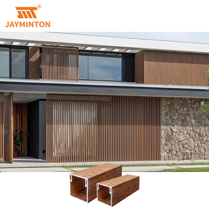 Jayminton gỗ trang trí nội thất Bề mặt nhôm battens hệ thống nhôm dọc cho các tính năng chống thấm nước và chống ẩm bên ngoài - Product Image 1