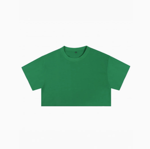 Camiseta Corta de Algodón Puro para Mujer, Cintura Alta, Holgada, Manga Corta, Estilo Deportivo, Estilo Chica Moderna - Product Image 6