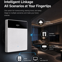 Interrupteur intelligent LAPU Tuya WiFi avec écran LCD, 1, 2 ou 3 boutons, 86*86mm, norme européenne, radar WiFi, interrupteur mural