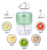 250Ml Mini Draagbare Elektrische Shredder Smart Food Processor Chopper Voor Vetables Vlees Knoflook Grinder Ui Shredder Draadloze Usb