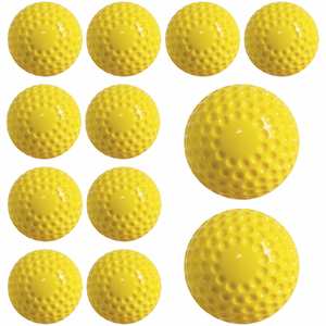 Pelotas de Béisbol de PU Amarillas con Hoyuelos de 9 Pulgadas, Nuevas, al por Mayor - Pelotas de Práctica sin Dolor para Máquinas de Lanzamiento y Entrenamiento - Product Image 1