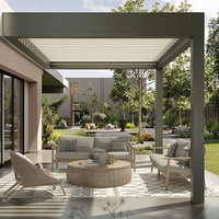 Gazebo de jardin avec revêtement en poudre pour pergola bioclimatique d'extérieur moderne design d'usine OEM/ODM étanche en aluminium Gazebo Nature