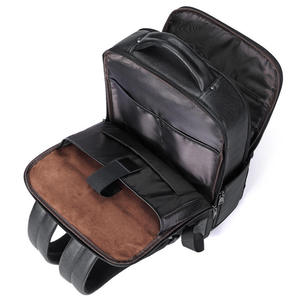 AndoBag Genuine Cow Leather 15.6-Inch <b>Laptop</b> <b>Backpack</b> for Men Man Fashion Business Travel Shoulder <b>Bag</b> with USB Charge Port 6883 - Product Image 4