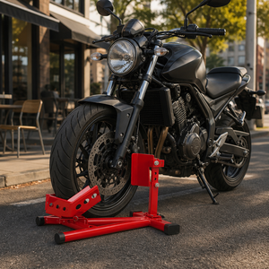 Support de <span class=keywords><strong>roue</strong></span> de <span class=keywords><strong>motocross</strong></span> avant réglable pour remorque, fixation par boulons, cadre tubulaire noir - Product Image 1