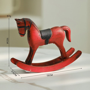 Figurine en bois à sonnette, artisanat artisanal en forme de petit cheval, décoration de table pour salon, comptoir de <span class=keywords><strong>bar</strong></span>, style Art Déco, vente en gros - Product Image 4