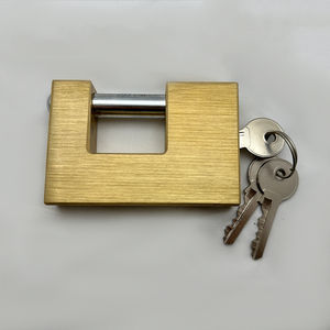 Candado <span class=keywords><strong>rectangular</strong></span> de 60mm de buena calidad con almohadilla de latón resistente - Product Image 5