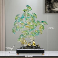 Ornement transparent en résine peinte à l'aérographe, motif floral tendance