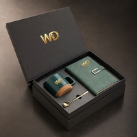 Cadeaux promotionnels d'entreprise avec logo personnalisé, ensemble cadeau d'entreprise fait main, carnet en PU, tasse en céramique, cuillère, cadeau d'entreprise haut de gamme