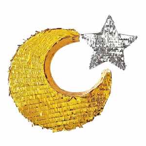 Pafu <span class=keywords><strong>Pinata</strong></span> étoile dorée de 13 pouces pour anniversaire, fête prénatale, fournitures de fête, faveur, décorations Eid Mubarak Ramadan - Product Image 6