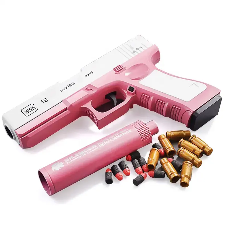 Hot Selling G18 Soft Bullet Gun Toy Pistol Toy Shell Ejection Gun Foam Darts Blaster Outdoor Play Toys