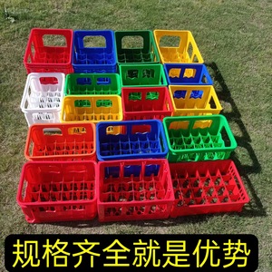 Plastic Beer <b>Crate</b> 12 Bottle Green <b>Stackable</b> Universal Soda <b>Crate</b> HDPE One Time Injection Molding - Product Image 2