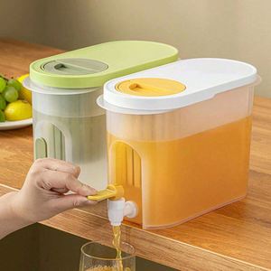 Wholesale Summer Refrigerator Plastic Fruit Teapot Lemonade Cold <b>Kettle</b> with Faucet - Product Image 3