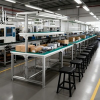 Table d'atelier industrielle Weizhi, banc de travail pour ligne de production, table d'assemblage avec éclairage