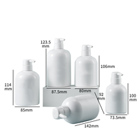 Bouteille vide de shampooing de lotion pour le corps de presse d'hôtel de luxe personnalisée 200ml emballage de cosmétiques en plastique HDPE de couleur mate