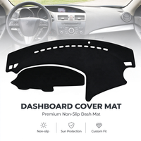 Pour Mazda 3 2009 2010 2011 2012 2013, couvre-tableau de bord antidérapant, protection de la console centrale isolante thermiquement, accessoires intérieurs