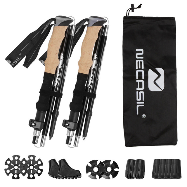 Ultra-Light Telescopic Ultra-Short Automatic Folding Portable Modern EVA Hiking Trekking Pole for Men's Women's Off-Road