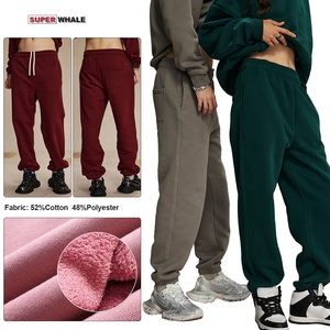 กางเกงวอร์มผ้าฝ้ายหนา400กรัมสำหรับผู้ชายผ้าฟลีซโอเวอร์ไซส์ออกแบบได้ตามน้ำหนัก - Product Image 3