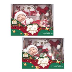 Poupée bébé de 10 pouces <span class=keywords><strong>cadeau</strong></span> de Noël <span class=keywords><strong>mon</strong></span> <span class=keywords><strong>premier</strong></span> jouet de poupée bébé avec des vêtements de Noël - Product Image 1