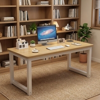 Bureau d'ordinateur ergonomique moderne en bois pour la maison, le bureau, les étudiants et les salles informatiques