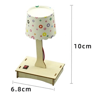 Lampe <span class=keywords><strong>de</strong></span> <span class=keywords><strong>table</strong></span> en bois colorée DIY pour l'expérimentation scientifique et <span class=keywords><strong>la</strong></span> création manuelle des élèves du primaire – Modèle <span class=keywords><strong>de</strong></span> jouet à assembler - Product Image 3
