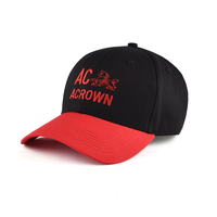 Desain Kustom OEM Logo Bordir Anda Sendiri Topi Baseball 6 Panel Dua Warna Pria Wanita Topi Olahraga Lari Gorras Topi Golf