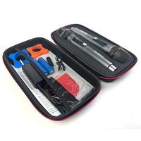 Système de microphone sans fil M108 avec étui de transport rigide, portée de 100 pieds, micro sans fil portable avec récepteur rechargeable pour karaoké