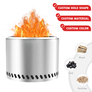 Estufa <span class=keywords><strong>de</strong></span> Camping Moderna <span class=keywords><strong>de</strong></span> 19 Pulgadas para Exteriores, Brasero Duradero <span class=keywords><strong>de</strong></span> Acero Inoxidable con Quema <span class=keywords><strong>de</strong></span> Leña para Camping, Jardín y Patio Trasero - Product Image 1