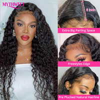 Peluca de Encaje Completo HD 13x6 al por Mayor, sin Pegamento, Peluca Frontal de Encaje 13x4, Cabello Humano Brasileño con Ondas de Agua y Cutícula Alineada
