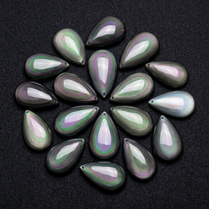 High Quality Handmade Mexican <b>Rainbow</b> Obsidian Flash Cabochon Natural Black Healing Gemstone Mix Shape Wholesale Lot Available - Product Image 1