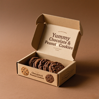 Boîtes en Carton Alimentaire Personnalisées Écologiques Pliables pour Gâteaux Biscuits Cookies