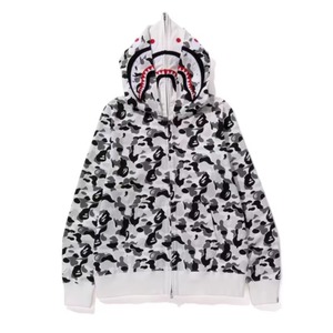 Sudadera con capucha y cremallera con estampado 3D de cabeza de tiburón BA, estilo camuflaje, holgada, de invierno, de moda, para dropshipping transfronterizo, Doble Cap 26 - Product Image 6