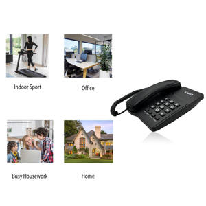 Teléfono básico con cable duradero para oficina en casa o habitación de hotel calidad de sonido clara sin identificador de llamadas teléfono fijo simple - Product Image 4