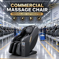 Sillón de Masaje Comercial Zhipin 2026 de Lujo con Música AI, Shiatsu de Cuerpo Completo 8D, Gravedad Cero, Control de Tiempo Enchufable, la Mejor Calidad, con Monedas