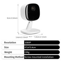 Mini caméra de surveillance pour bébé Wifi portable Sécurité domestique intérieure Caméra vidéo sans fil bidirectionnelle pour la chambre