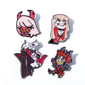 <span class=keywords><strong>Pin</strong></span> tedarikçisi toptan özel logo <span class=keywords><strong>pin</strong></span> rozeti toplu karikatür anime Hazbin otel tasarım metal sert yumuşak emaye iğne - Product Image 5
