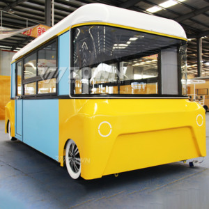 Eye-Catching Fiberglass Mobile Food Unit Compact Food Vendor Charming Food <b>Cart</b> <b>Wheels</b> Mini Food Truck Burger Ice Snack Food - Product Image 5