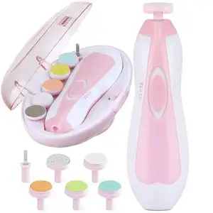 Portable Safe Baby Care Nail Tools Set Manicure Pedicure Trimmer Drill Clippers Electric Nail Equipments File For Baby