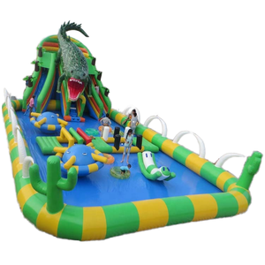 <span class=keywords><strong>Parco</strong></span> acquatico gonfiabile all'aperto commerciale <span class=keywords><strong>con</strong></span> dinosauro e Tree House scivolo in PVC materiale per sport acquatici - Product Image 1