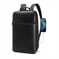 Sac à dos d'affaires pour homme, nouveau style 2024, en nylon Oxford, fermeture éclair, grande capacité, sac pour ordinateur, sangle à coussin d'air, respirant, compatible avec les ordinateurs portables de 16 pouces