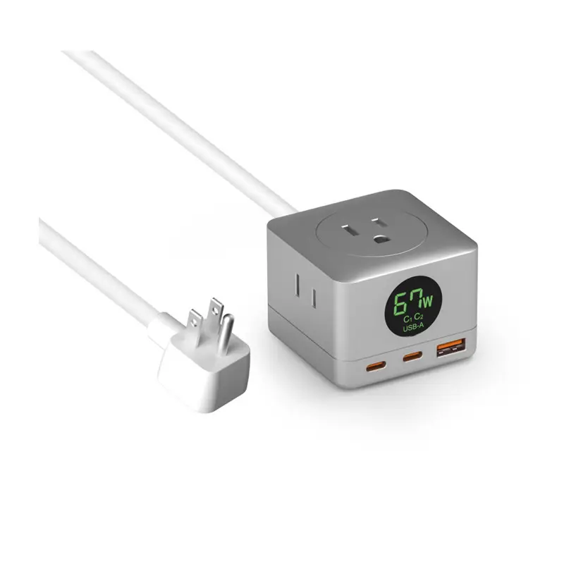 Für Laptop Iphone Smart EU Jp Us Steckdose Steckdose Ausziehband Überspannungsschutz Pd Gan Usb Typ C Power Adapter Ladeleiter Stromstreifen